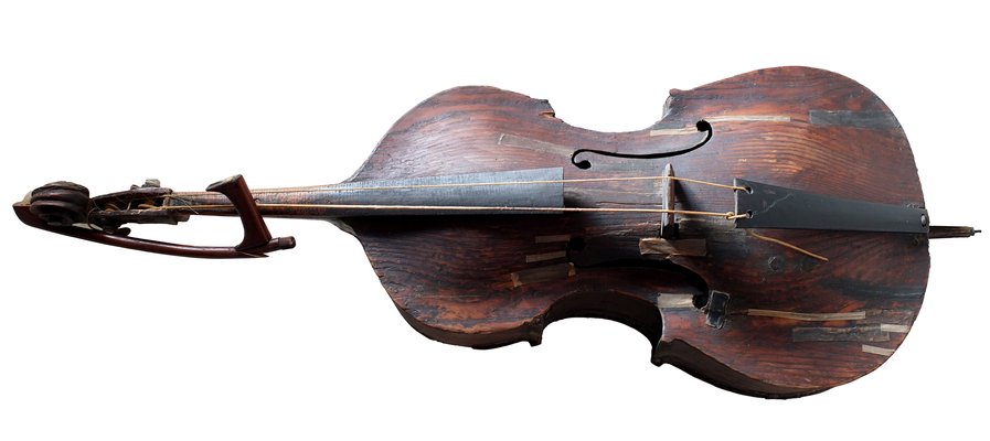 Small double bass and bow