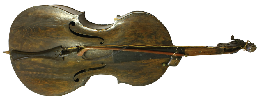 Small double bass and bow